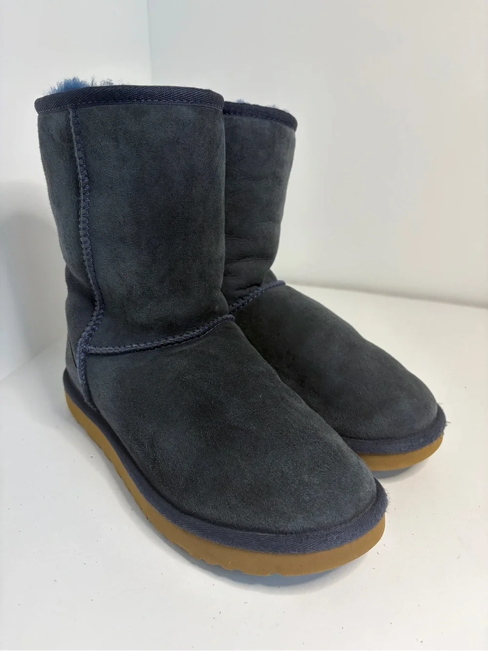 Ugg Women’s Classic Short II Suede Winter Boot - Dark Indigo Size 7